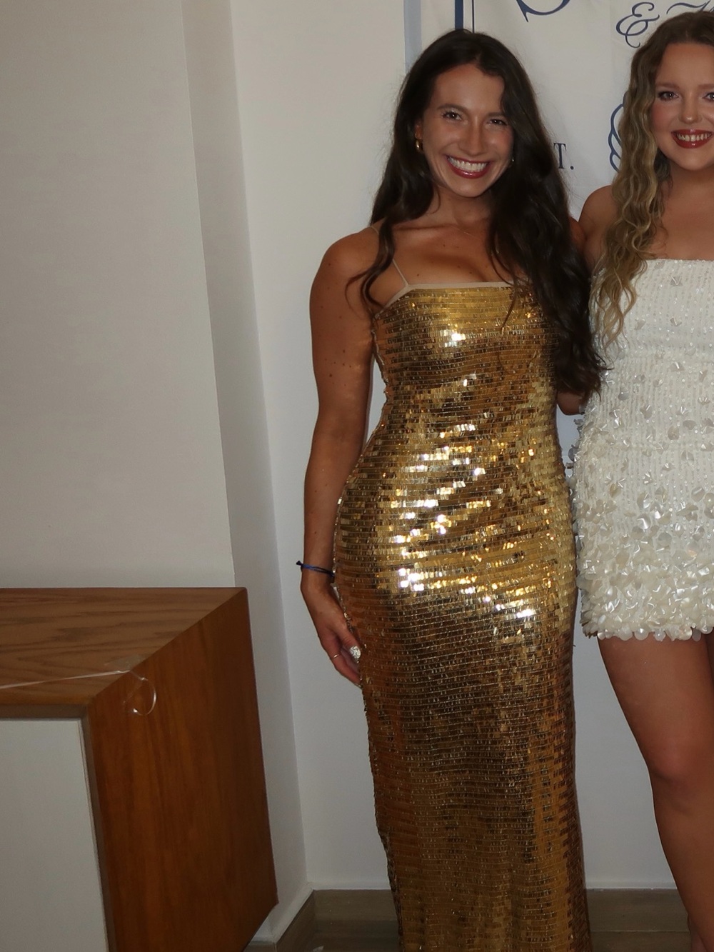 Gold Sequin Maxi Dress